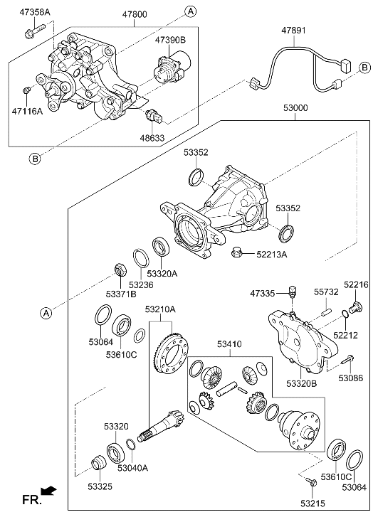 Hyundai 53066-4G500 Bearing-Differential Side