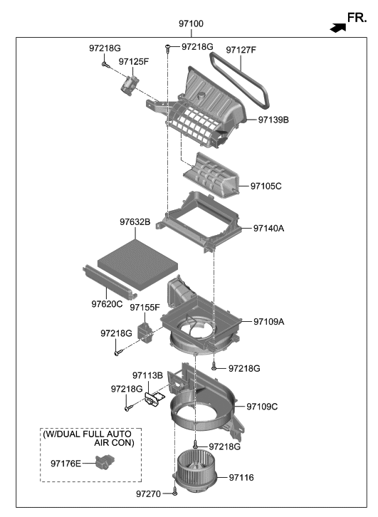 Hyundai 97114-S8100 CASE-BLOWER,UPR