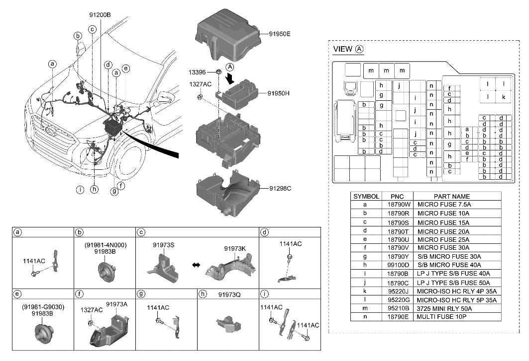 Hyundai 919B5-S9000 Lower Cover-U/H J/BOX