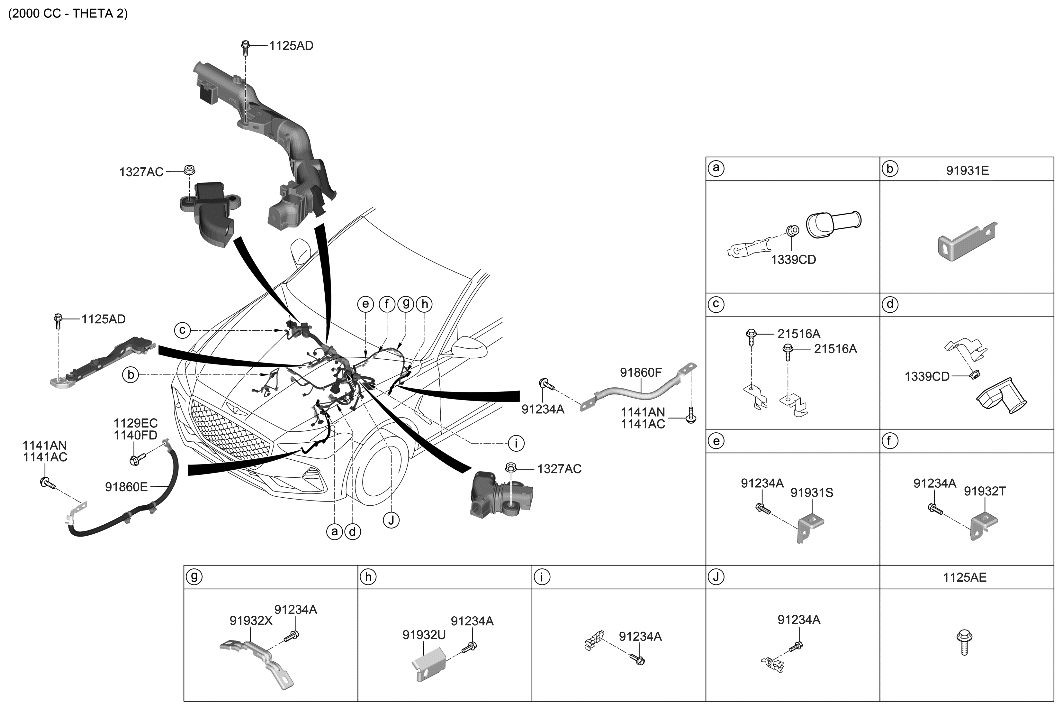 Hyundai 91931-J5120 Bracket-Wiring Mounting