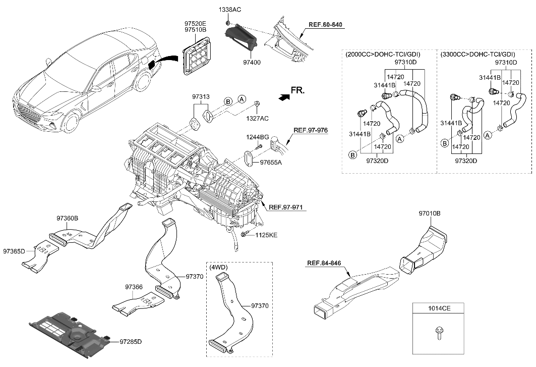 Hyundai 97312-G9500 Hose Assembly-Water Outlet