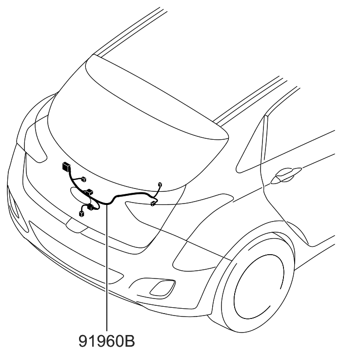 Hyundai 91680-A5022 Wiring Assembly-Tail Gate