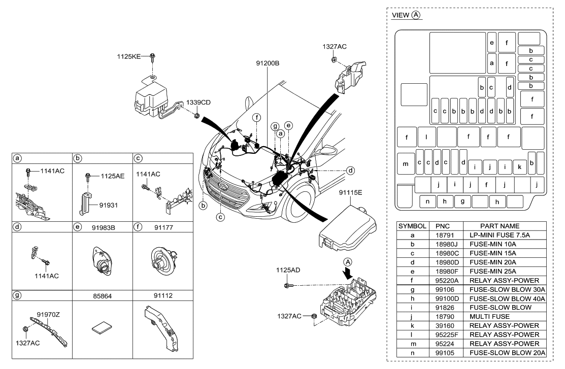 Hyundai 91248-A5400 Wiring Assembly-Front