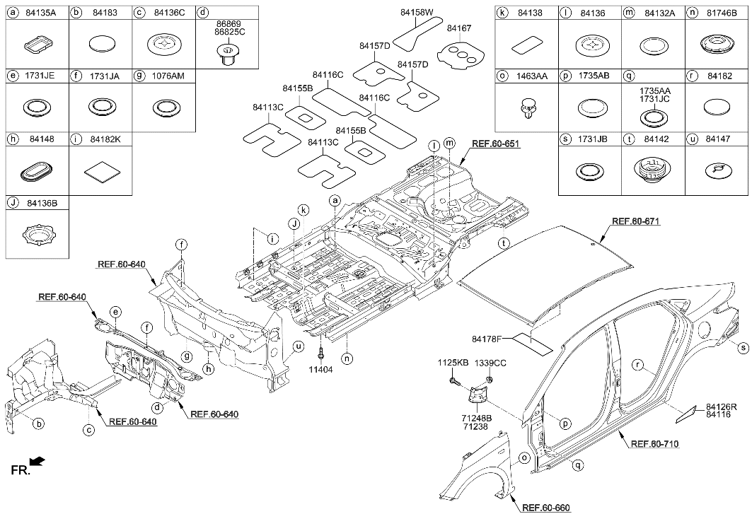 Hyundai 71248-J0000 EXTENTION Assembly-COWL Side Mounting,R