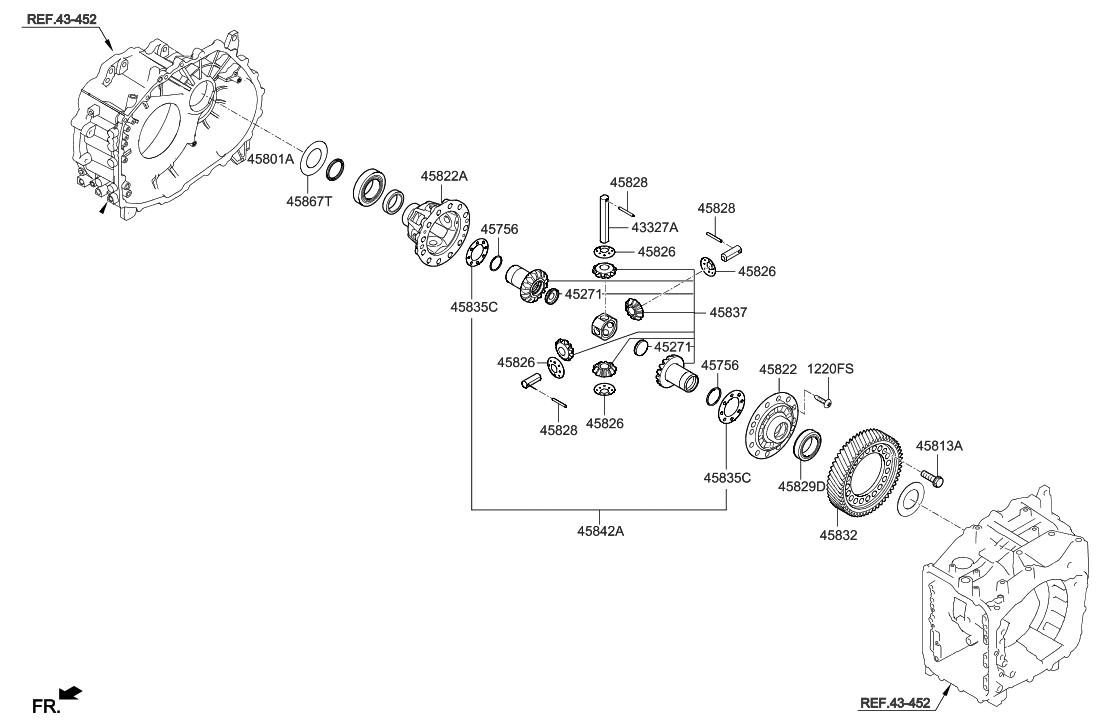 Hyundai 45832-4G610 Gear-Differential Drive