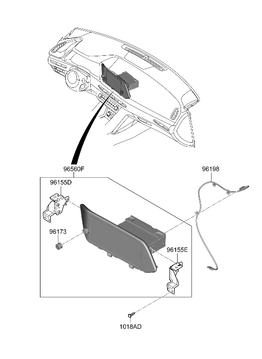 Hyundai 96560-L0170-PEL Head Unit Assembly-Avn