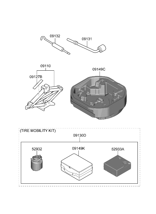 Hyundai 09149-L0930 Case-Tool