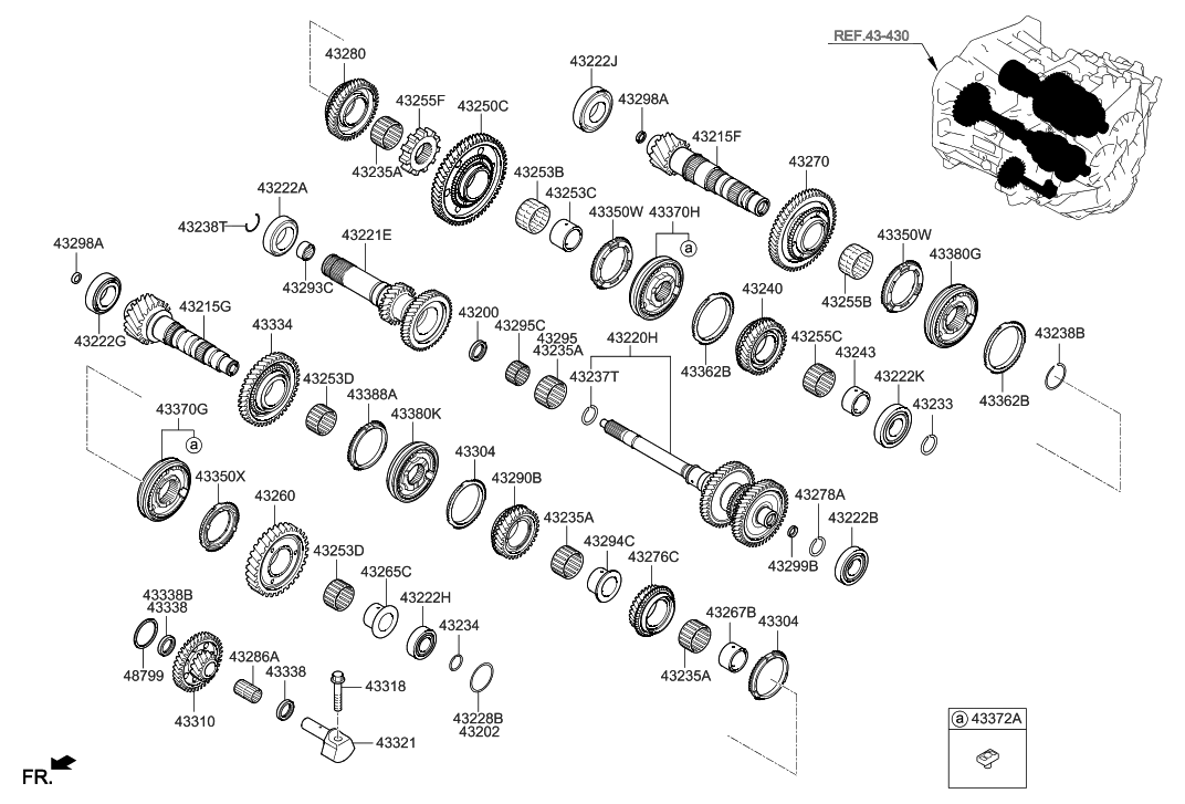 Hyundai 43295-2D005 Bearing-Needle