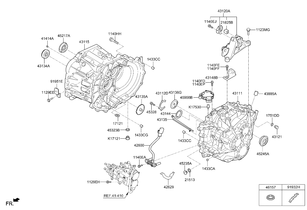 Hyundai 43115-2D510 Housing-Clutch