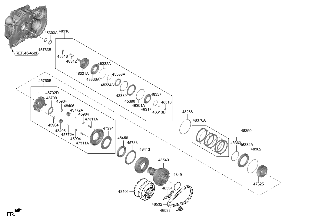 Hyundai 48452-2H000 Bearing