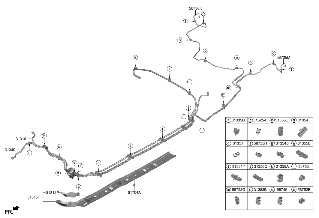 Hyundai 31310-J9010 Tube-Fuel Feed