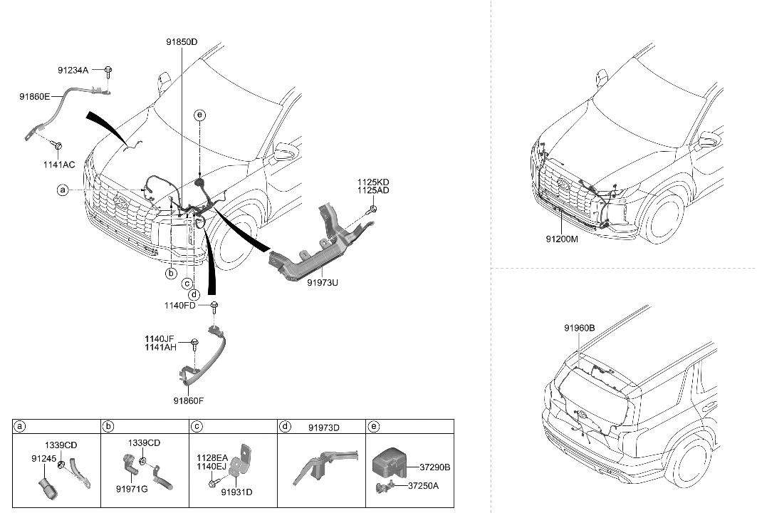 Hyundai 91851-S8430 WIRING ASSY-BATTERY