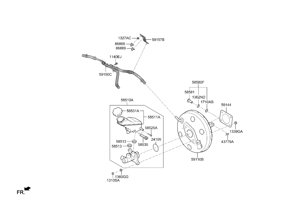 Hyundai 59110-C5160 BOOSTER ASSY-BRAKE