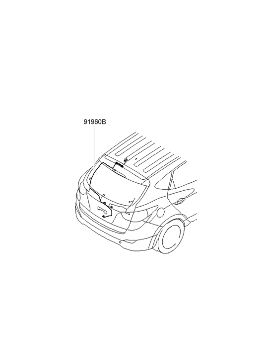 Hyundai 91680-4W000 Wiring Assembly-Tail Gate