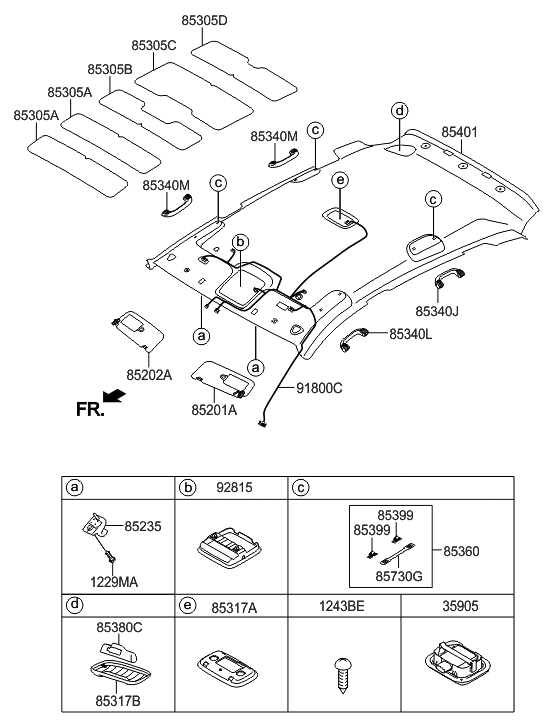 Hyundai 91800-4W010 Wiring Assembly-Roof