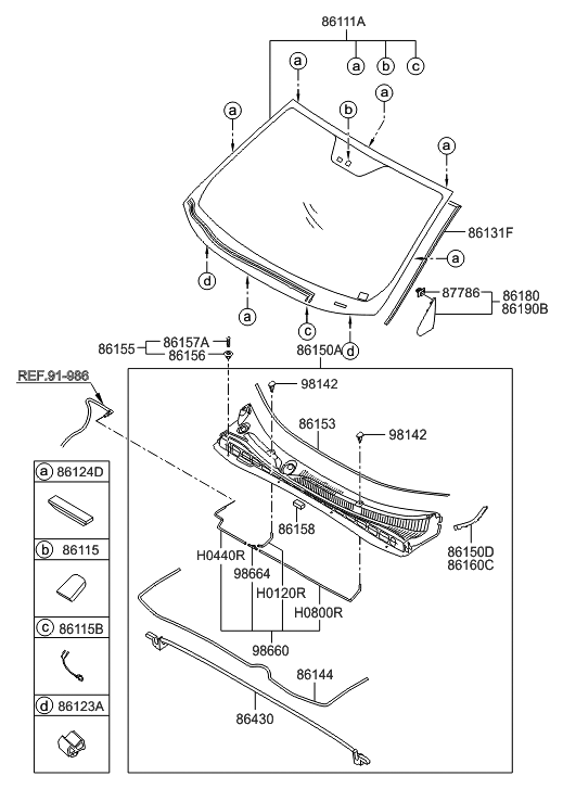 Hyundai 86115-4W000 WIRG Assembly-WINSHIELDS DEFROST