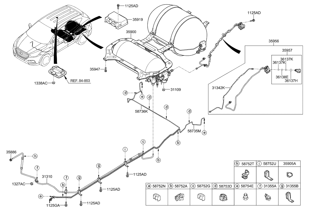 Hyundai 35887-4W000 Holder-Pipe