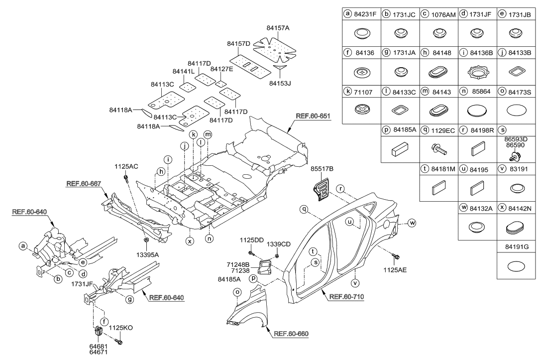 Hyundai 71238-2S000 Extention Assembly-Cowl Side Mounting,L