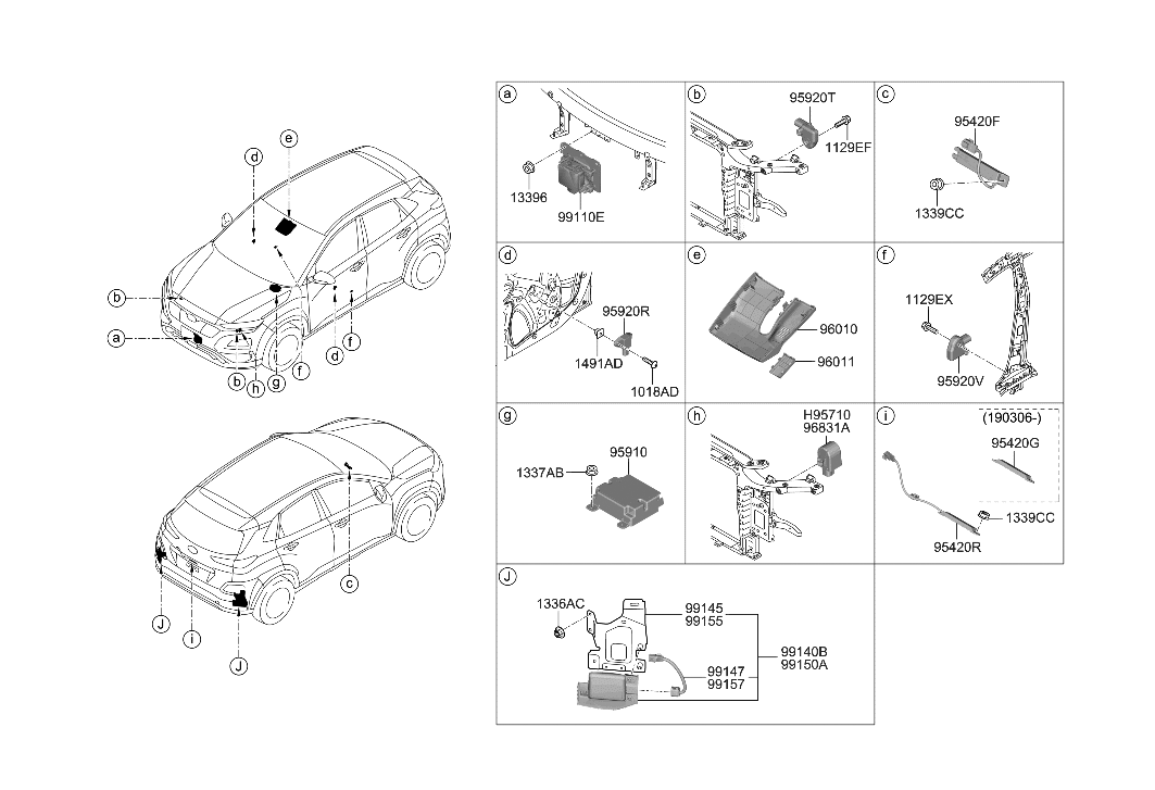 Hyundai 99150-K4000 Unit Assembly-Rear Corner Radar,RH