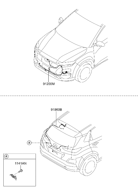 Hyundai 91650-K4010 Wiring Assembly-Tail Gate