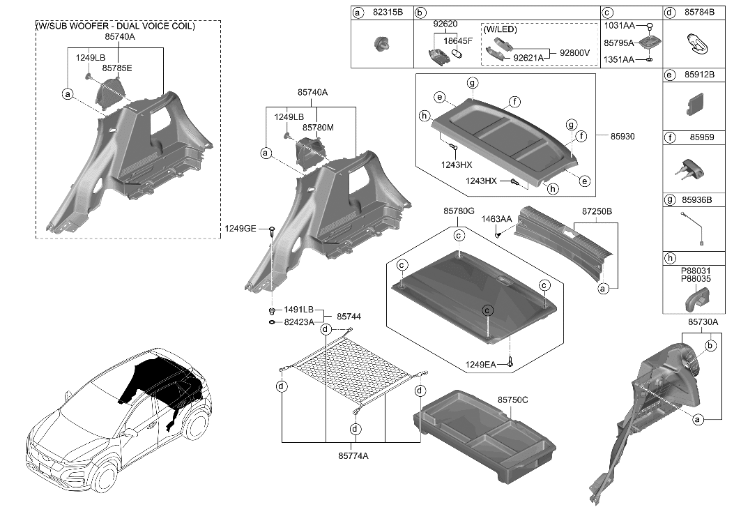 Hyundai 85730-J9101-TRY Trim Assembly-Luggage Side LH