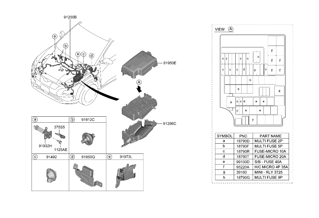 Hyundai 91208-K4353 WIRING ASSY-FRT