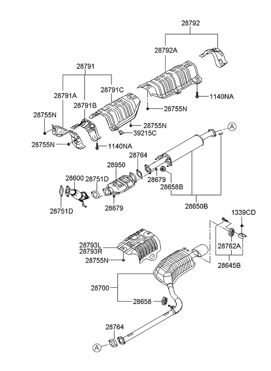 Hyundai 28791-3K020 Protector-Heat Front