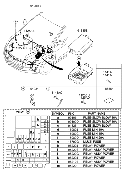 Hyundai 91200-3Y044 Wiring Assembly-Front