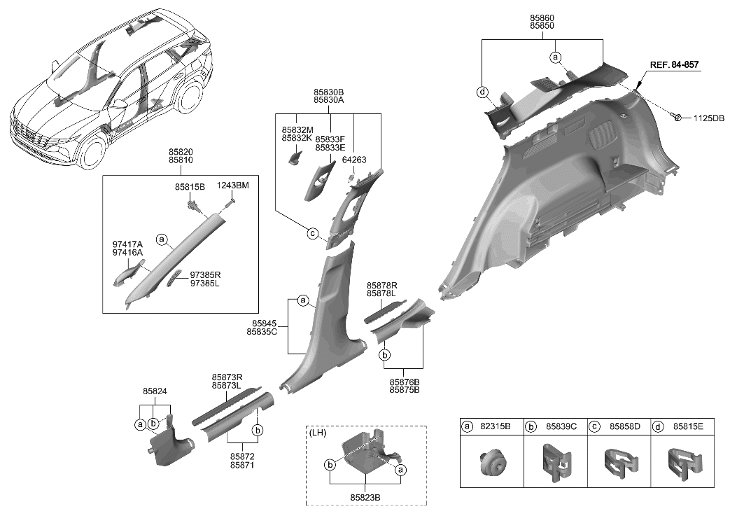 85885N9000NNB Genuine Hyundai Trim AssemblyRR Dr SCUFF RH