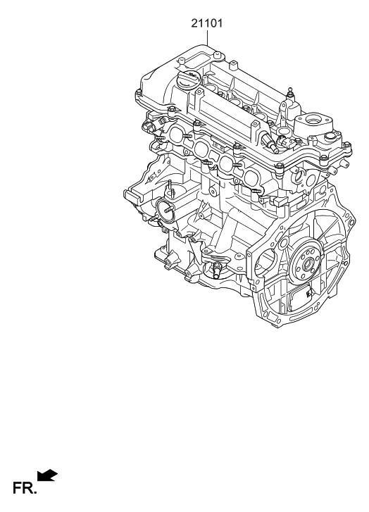 Hyundai 1D821-2EU00 Engine Assembly-Sub