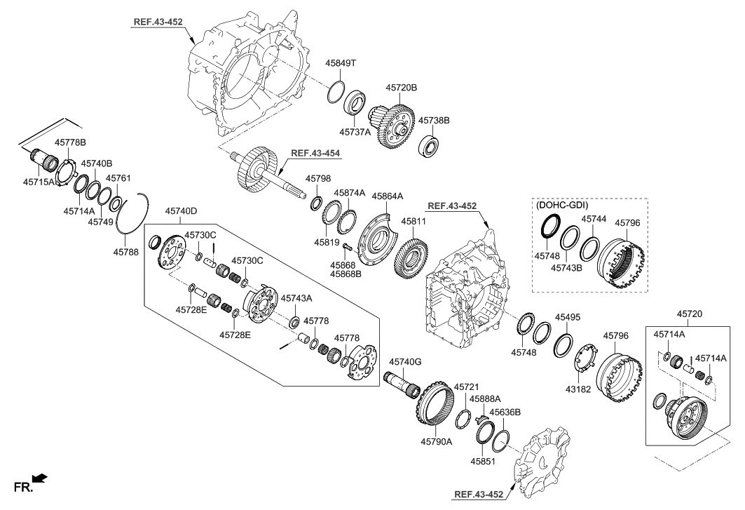 Hyundai 45720-26011 Gear Kit-Automatic Transaxle Transfer Driven