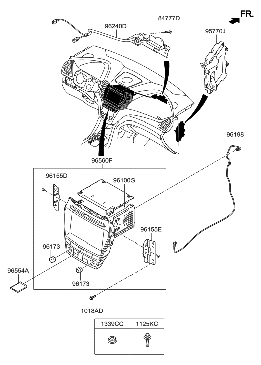 Hyundai 96560-4Z512-4X Head Unit Assembly-Avn