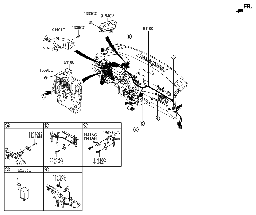 Hyundai 91100-C2050 Wiring Assembly-Main