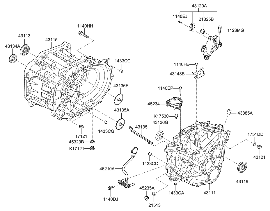 Hyundai 43148-2C000 Hanger-Transmission