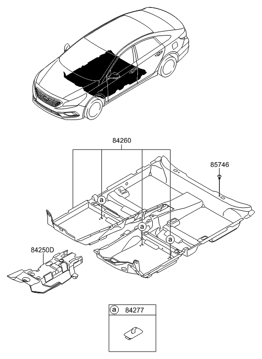 Hyundai 84260-C2000-TRY Carpet Assembly-Floor