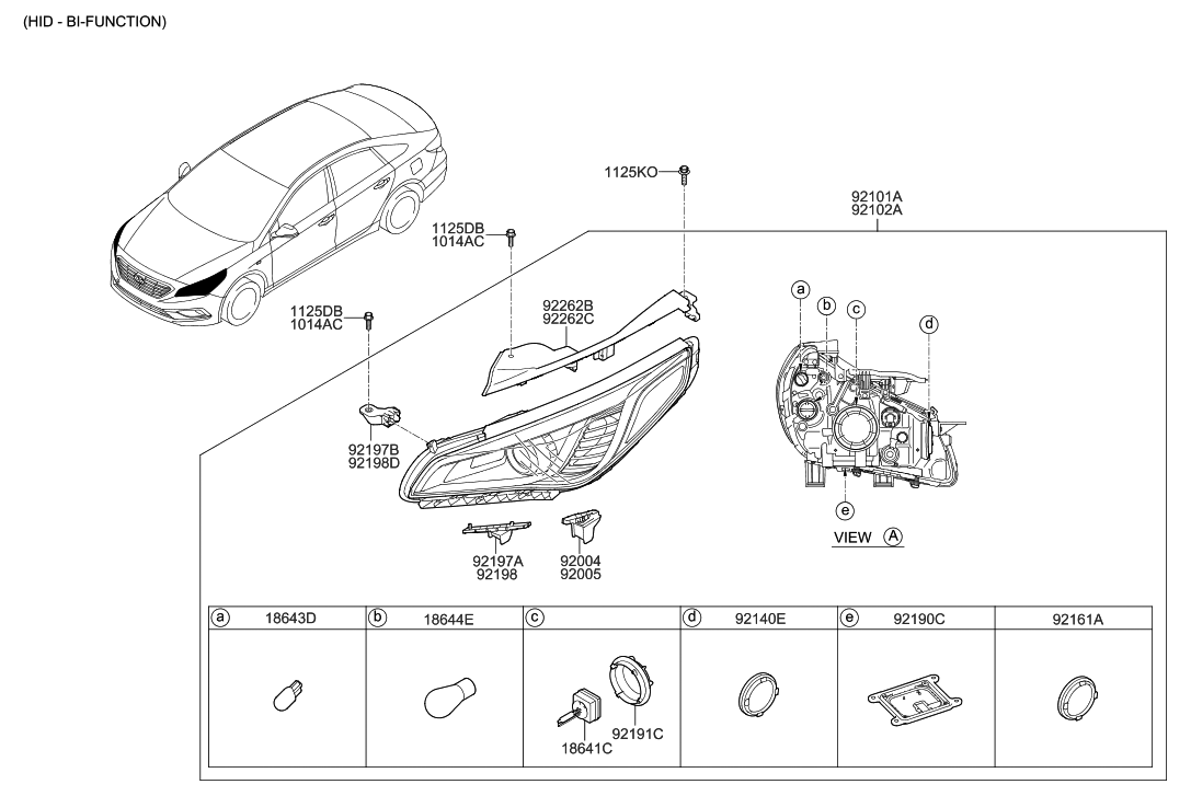92190A9100 Genuine Hyundai Ballast AssemblyHeadlamp