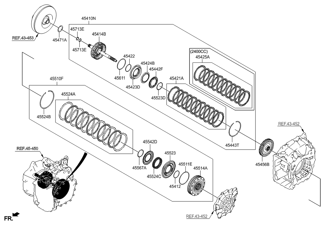 Hyundai 45424-3B000 Spring Assembly-Return