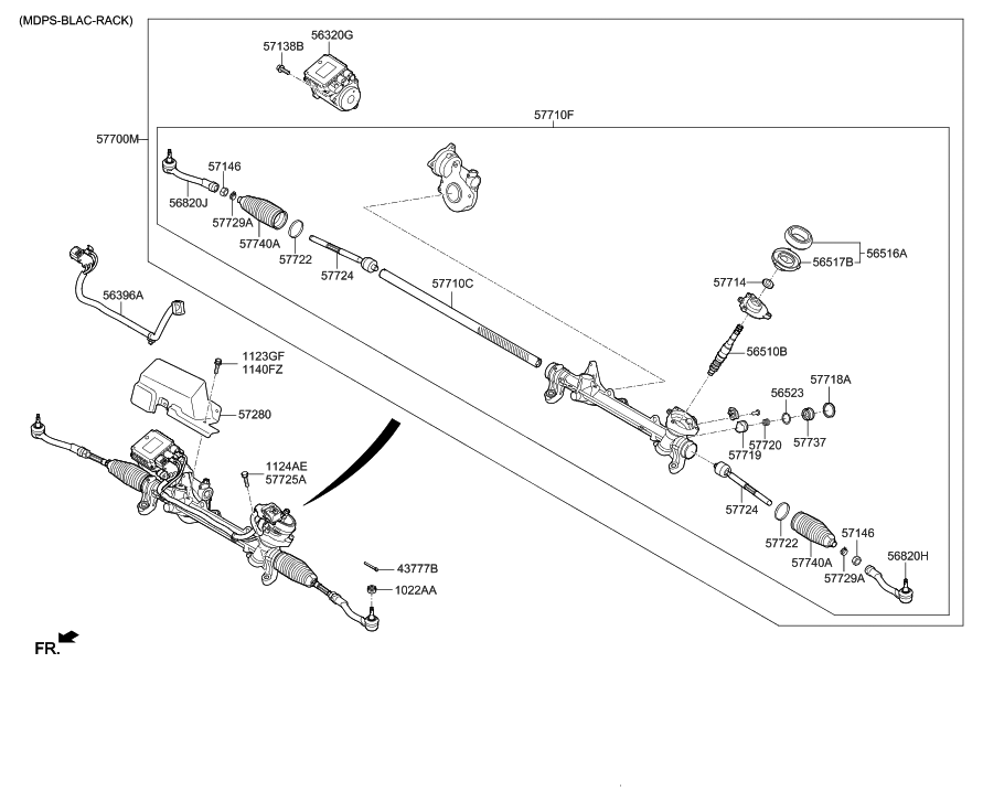 Hyundai 57770-C2050 Short Gear Assembly