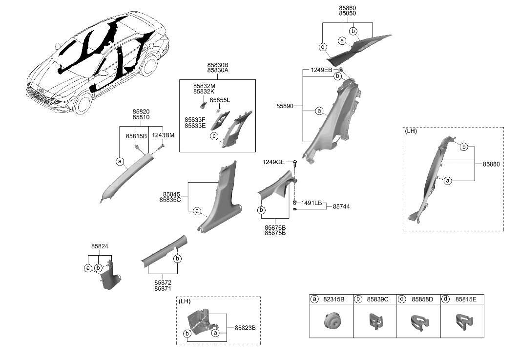 Hyundai 85885-BY000-YFR Trim Assembly-RR Dr SCUFF RH