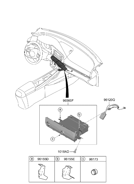 Hyundai 96560-BY320-NNB HEAD UNIT ASSY-AVN