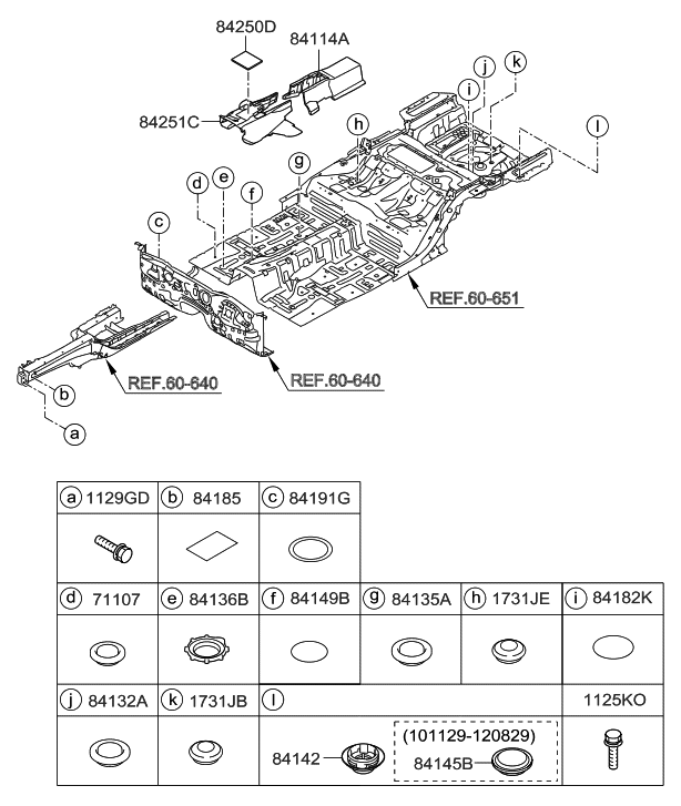 Hyundai 84252-3N000 Pad-Isolation Floor Tunnel,Rear