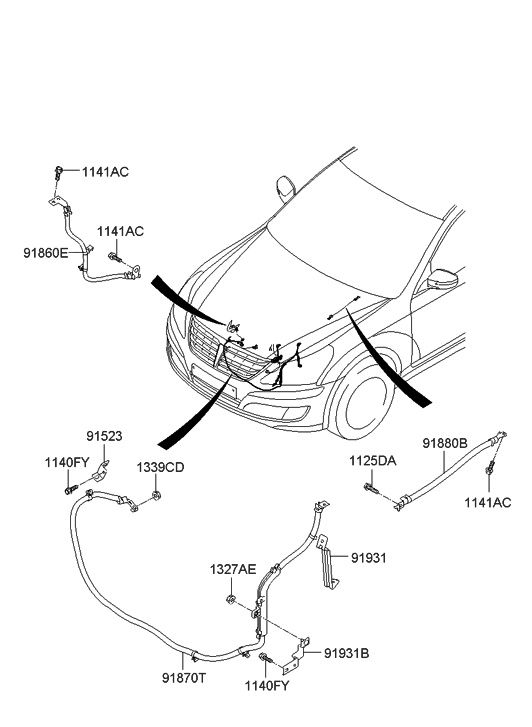 Hyundai 91871-3N520 Wiring Assembly-ALTERNATOR Extension