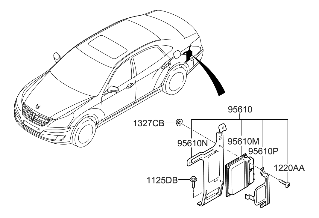 Hyundai 95610-3N710 ECU-Electronic Control Suspension