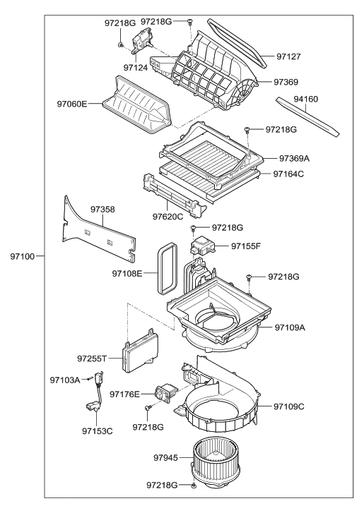 Hyundai 97100-3N200 Blower Unit