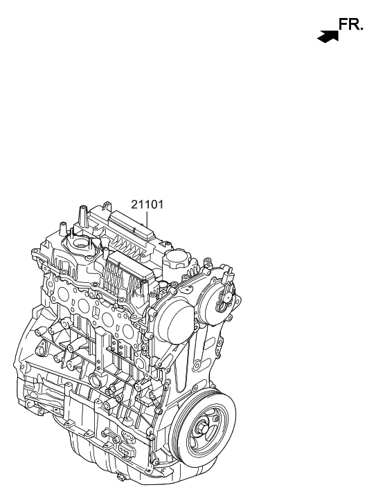 Hyundai 199N1-2BU01 Engine Assembly-Sub