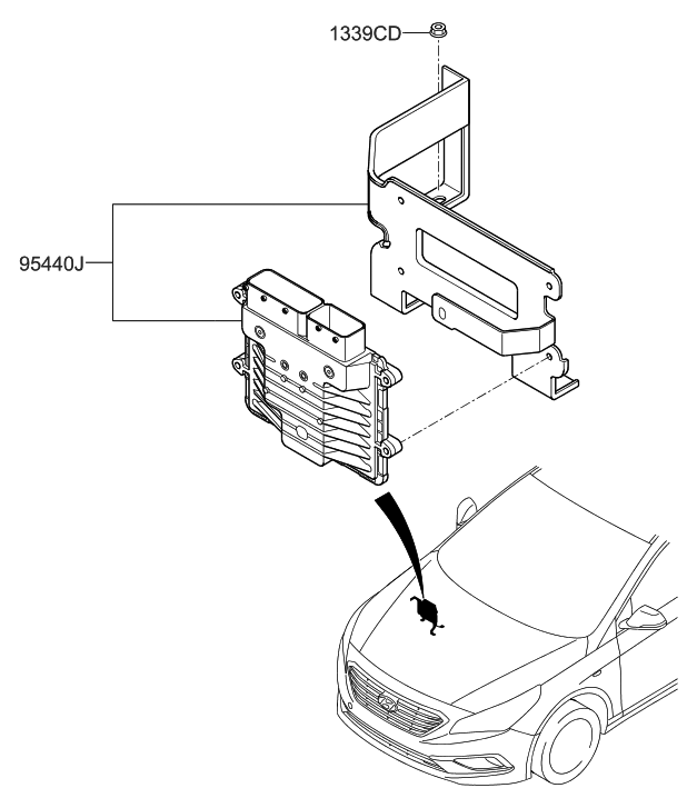 Hyundai 95440-2D040 T/M Control Unit