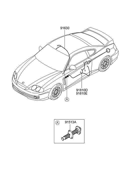 Hyundai 91660-2C020 Wiring Assembly-Roof