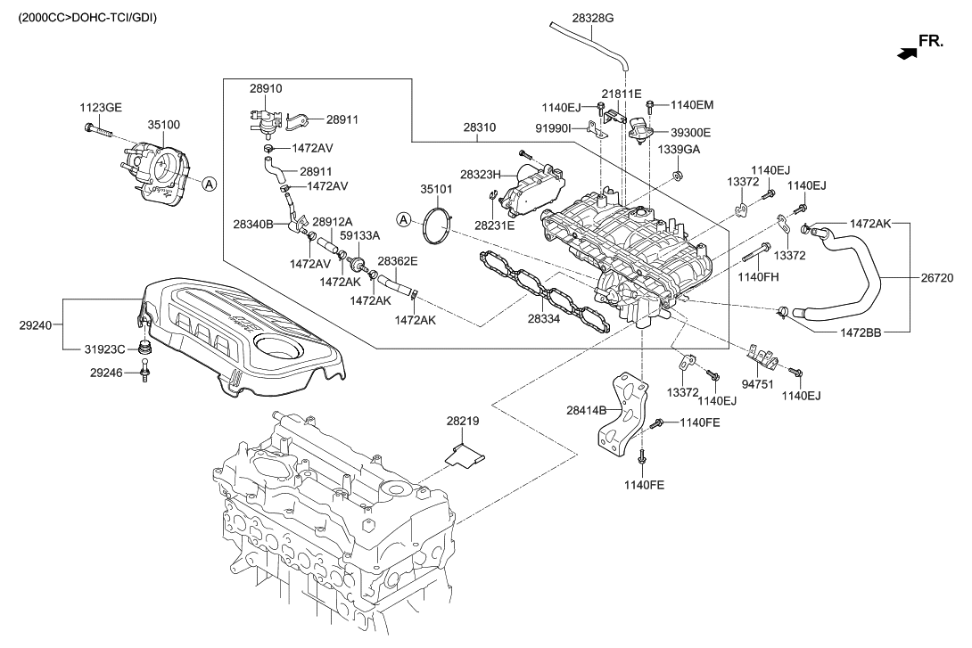 Hyundai 21811-D4000 Engine Mounting Bracket