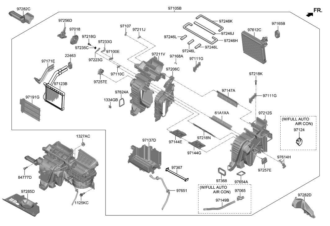 Hyundai 97205-S2AB0 Heater & Evaporator Assembly