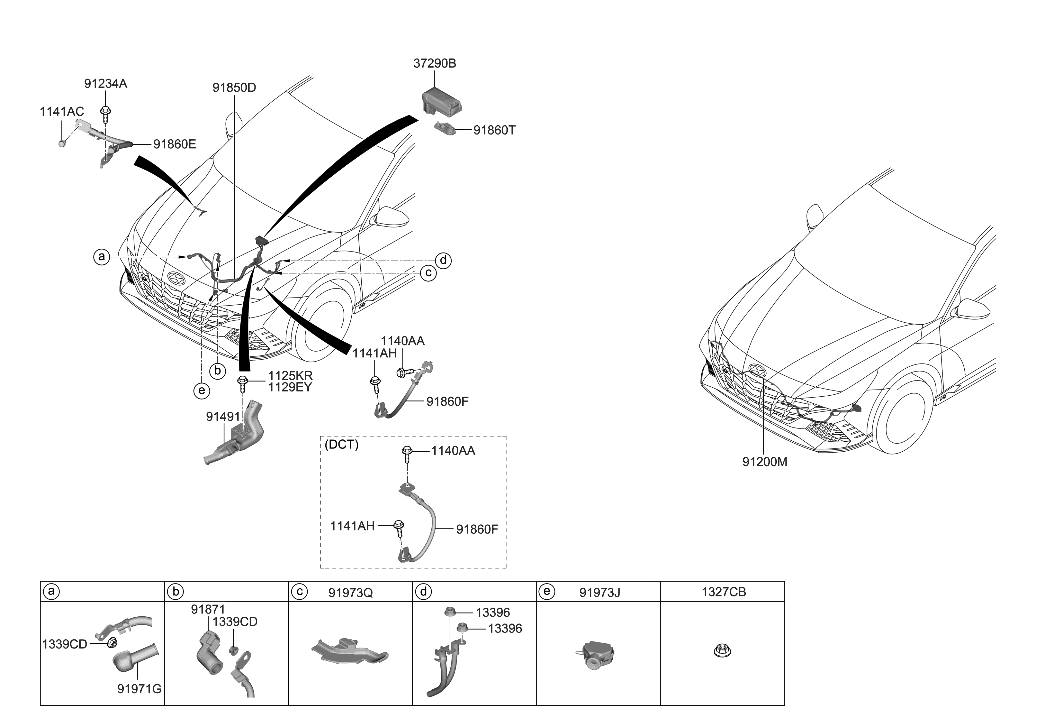 Hyundai 91850-IB030 WIRING ASSY-BATTERY